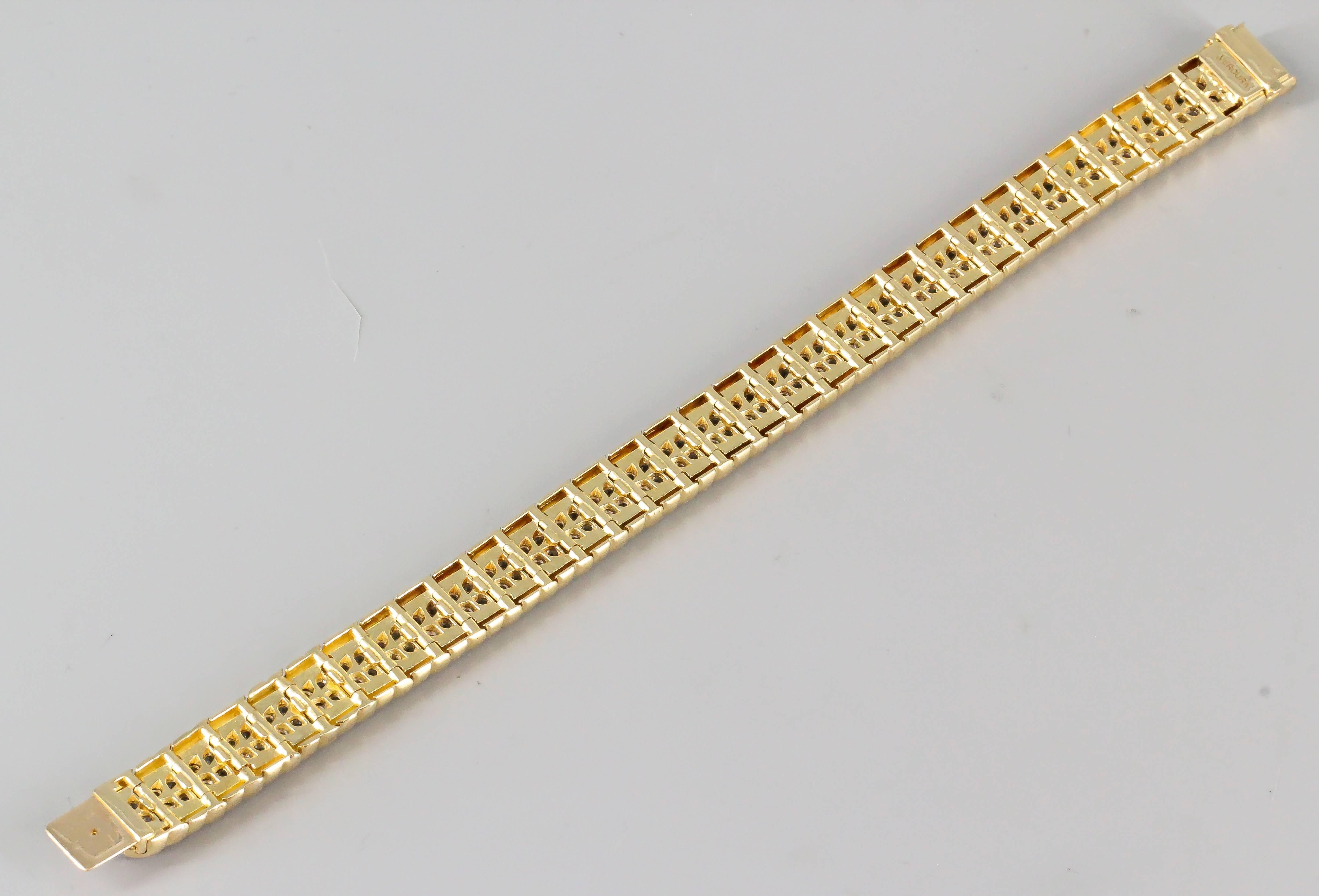 Women's Verdura Diamond Gold Link Bracelet