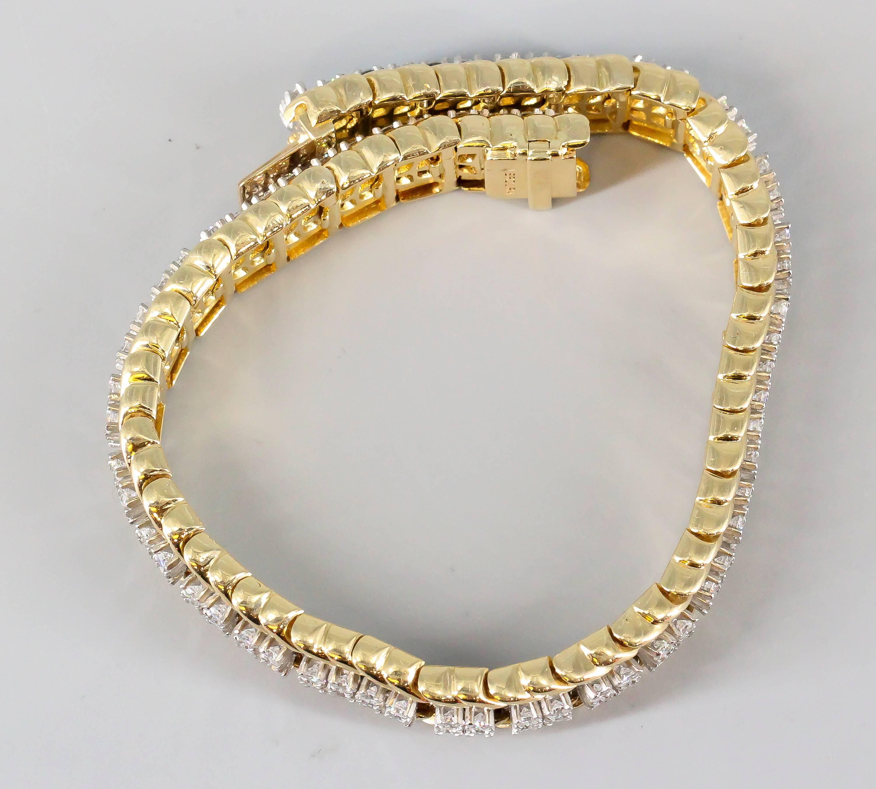 Verdura Diamond Gold Link Bracelet 1