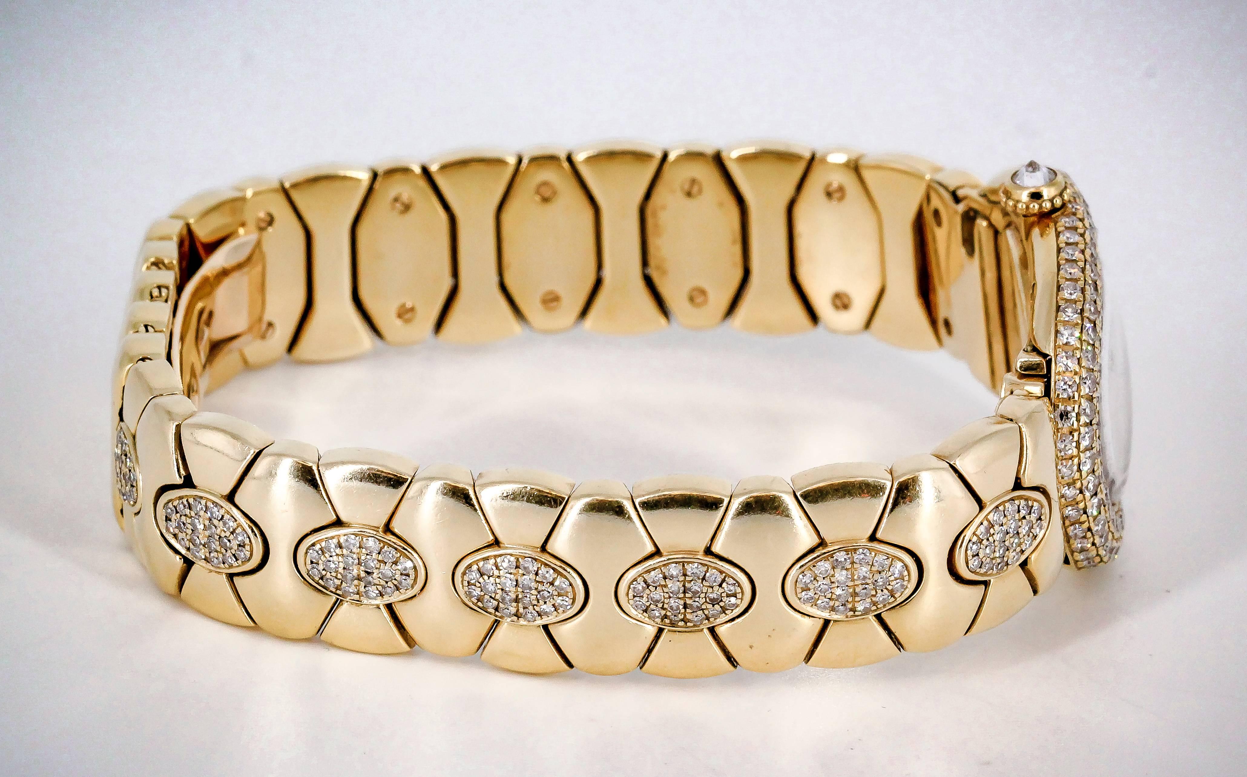 Cartier Ladies Yellow Gold Diamond Baignoire Quartz Wristwatch 1