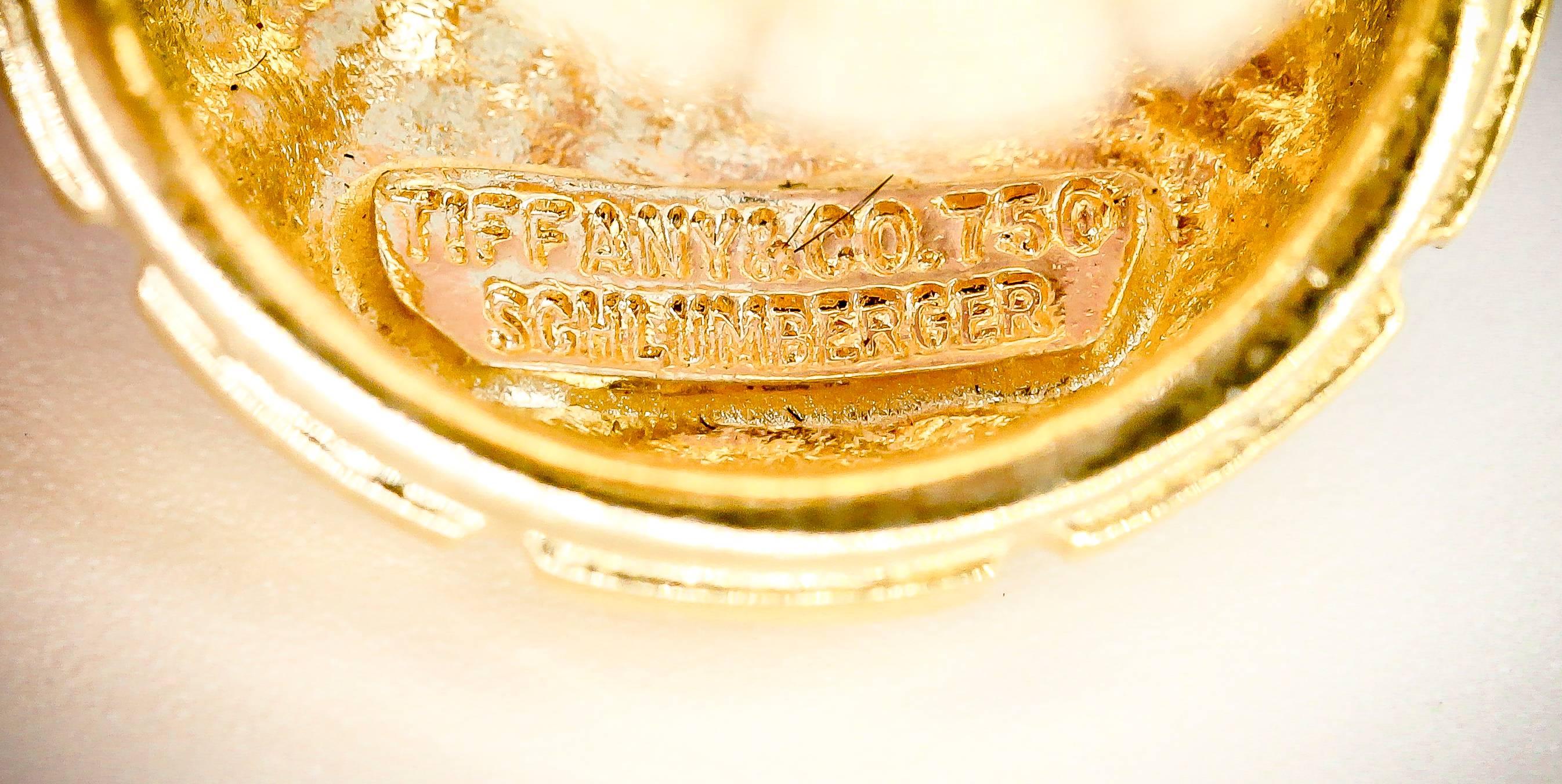 Men's Tiffany & Co. Schlumberger Taj Mahal Diamond and Gold Cufflinks