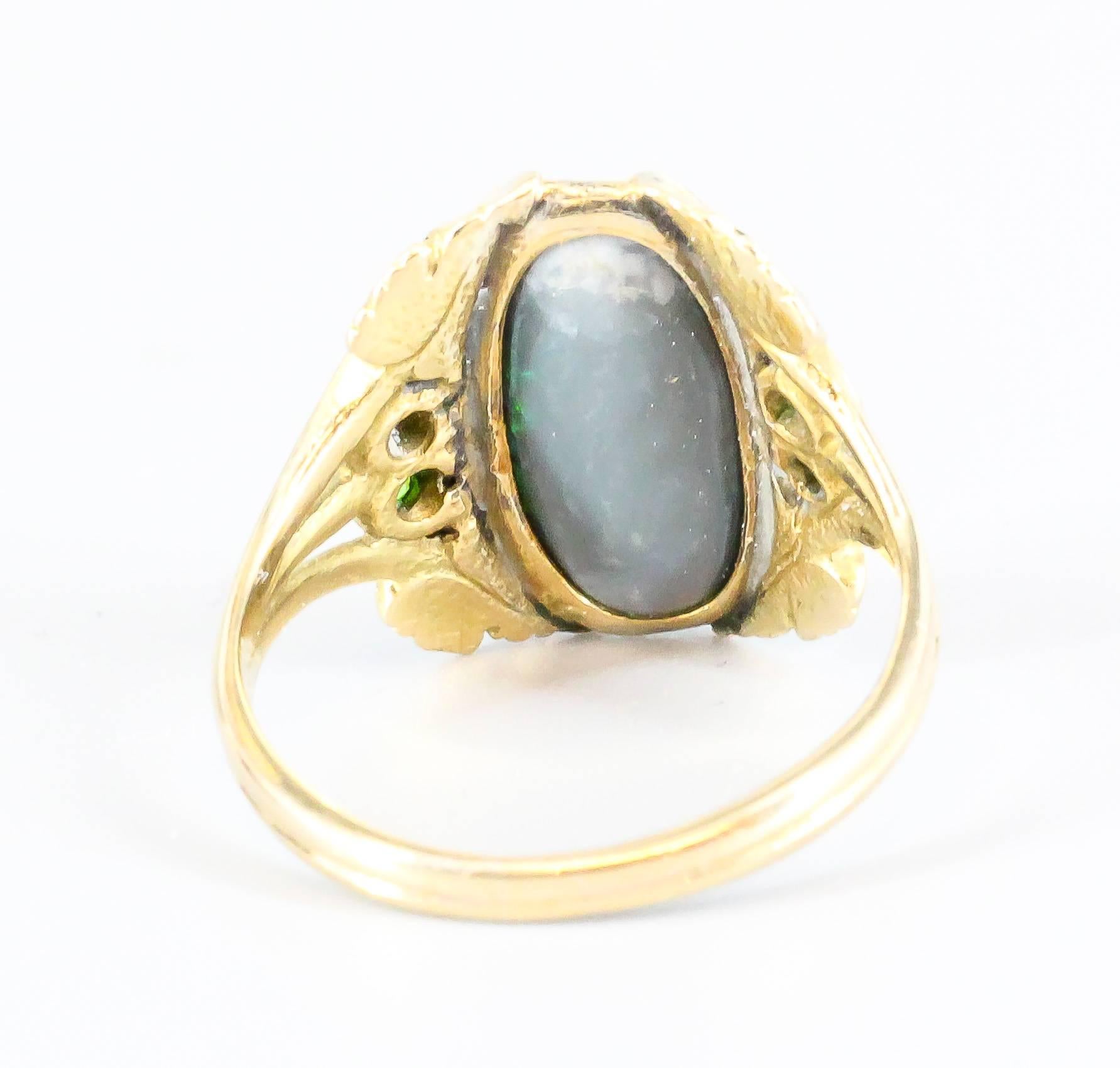 tiffany black opal ring