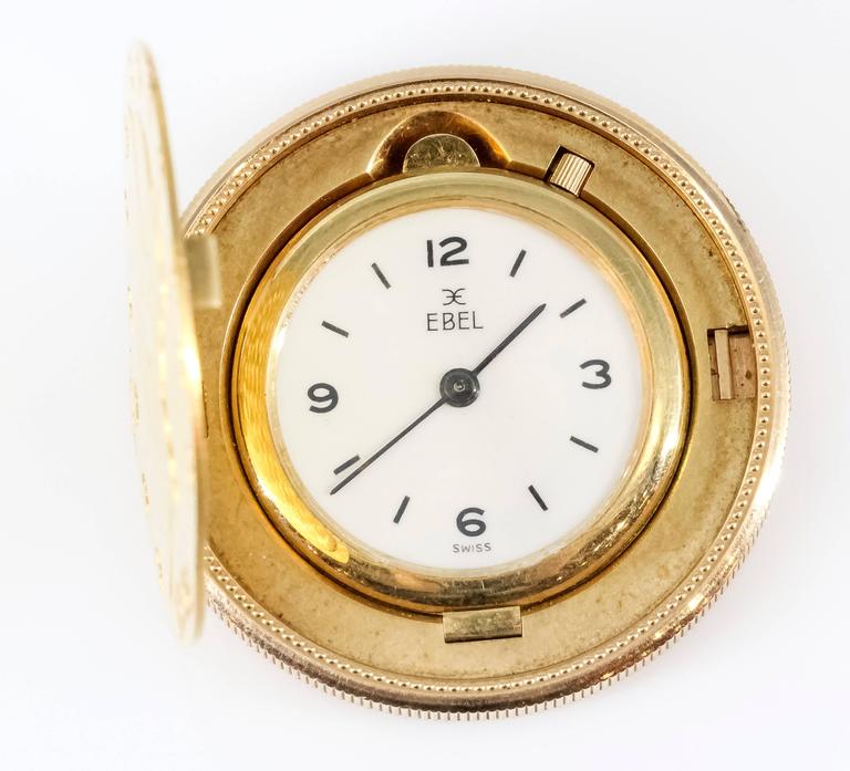 Ebel Concealed Gold 20 Liberty Head Coin Pocket Watch at 1stDibs