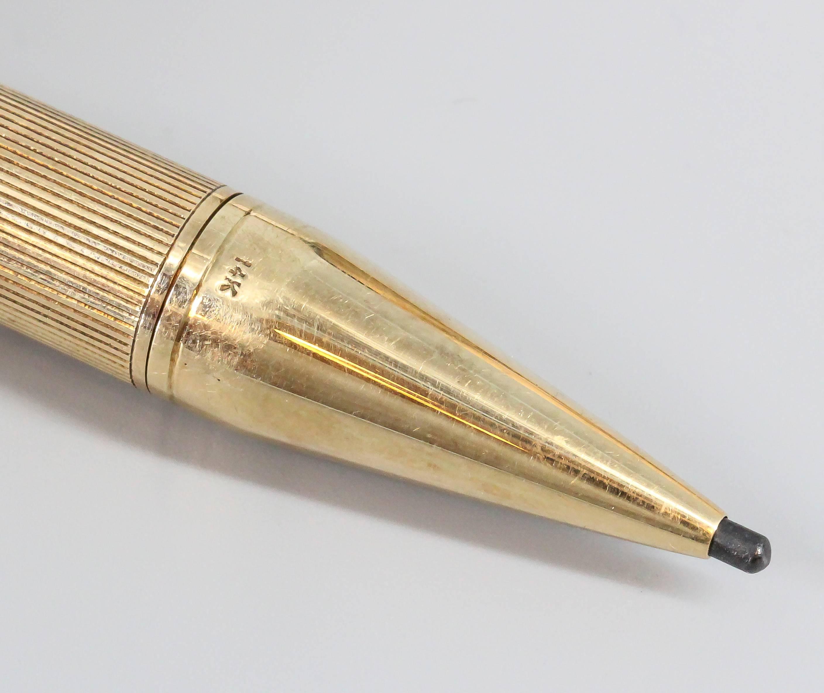 Cartier Gold Watch Pencil with Concealed Lighter In Good Condition In New York City, NY