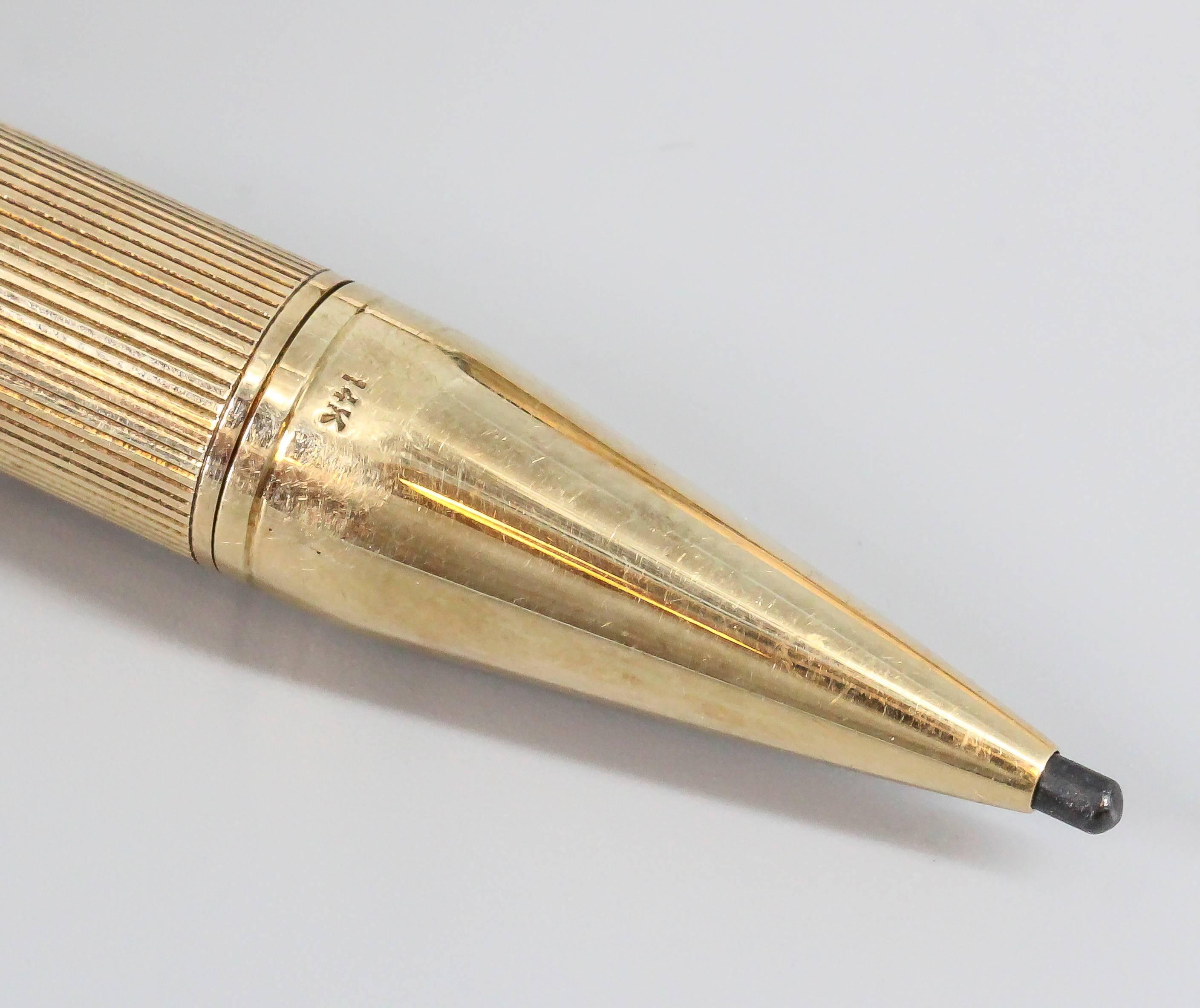 Cartier Gold Watch Pencil with Concealed Lighter In Good Condition In New York, NY