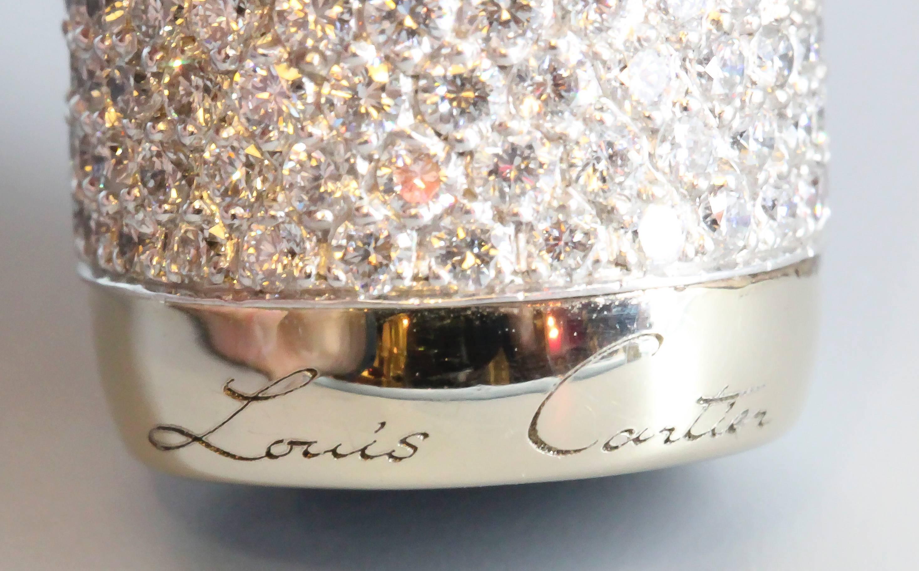Cartier Diamond Gold Limited Edition Fountain Pen In Excellent Condition In New York City, NY