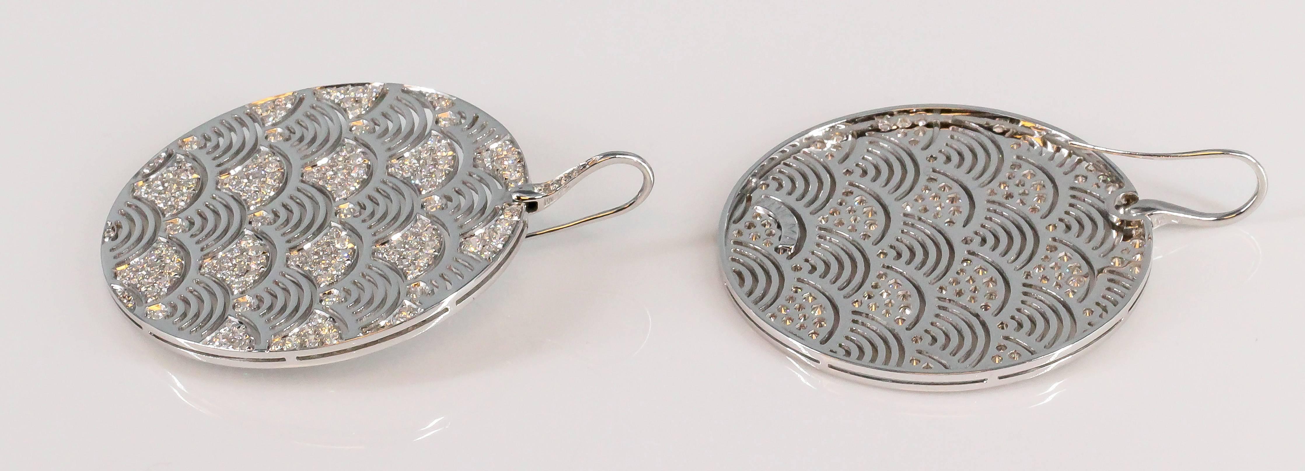 Women's Gianni Bulgari Enigma Diamond White Gold Drop Earrings