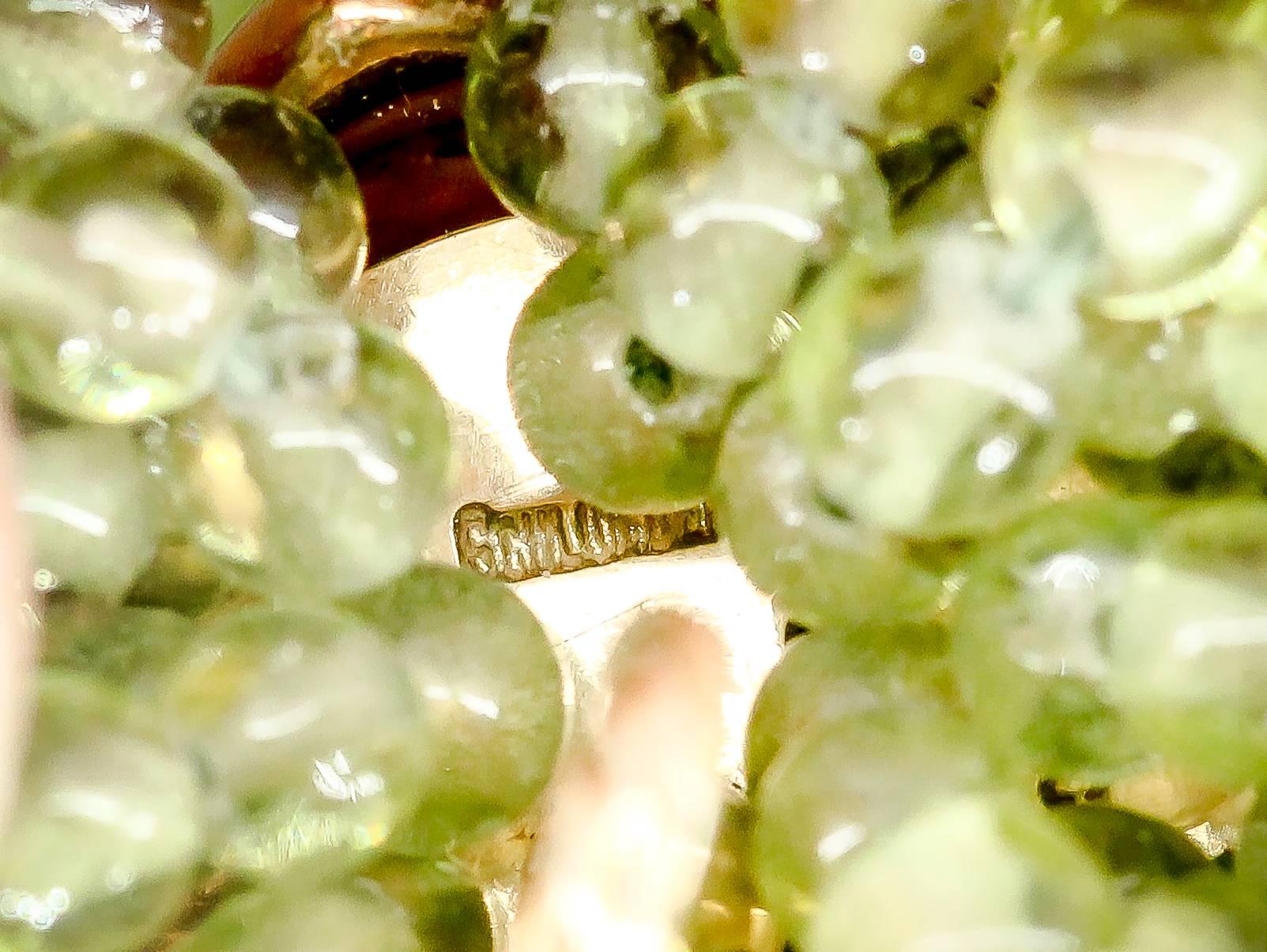 Tiffany & Co. Schlumberger Peridot Diamond Gold Necklace Bracelet Combination In Excellent Condition In New York City, NY