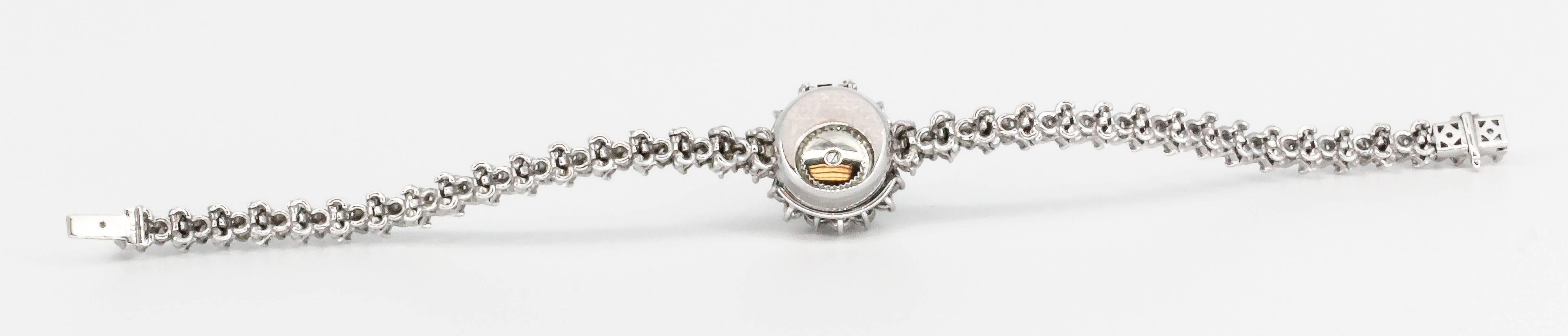 Blancpain Ladies White Gold Diamond Hidden Watch Bracelet, circa 1940s In Excellent Condition In New York, NY