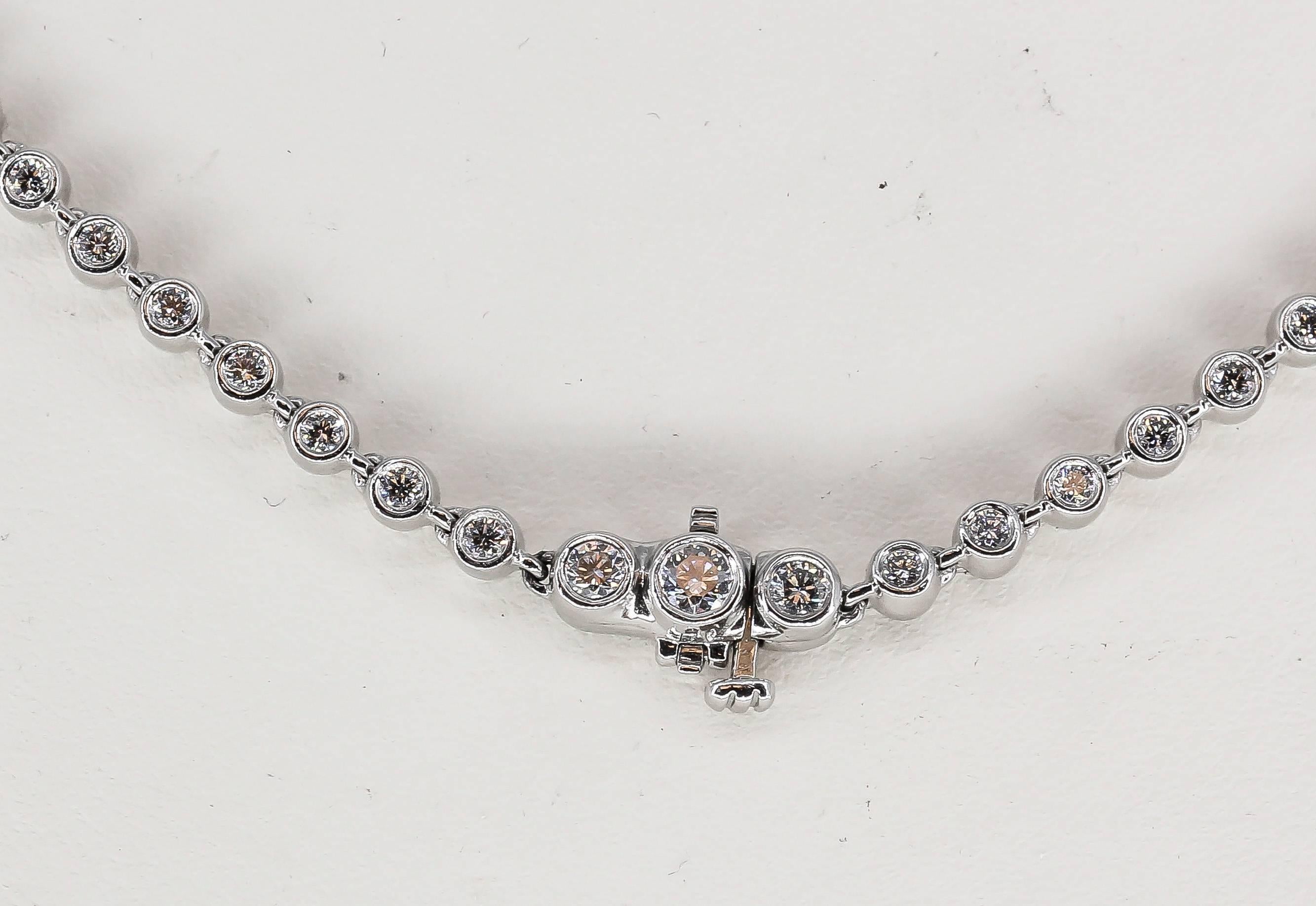 Tiffany & Co. Diamond and Platinum Necklace In Excellent Condition In New York, NY