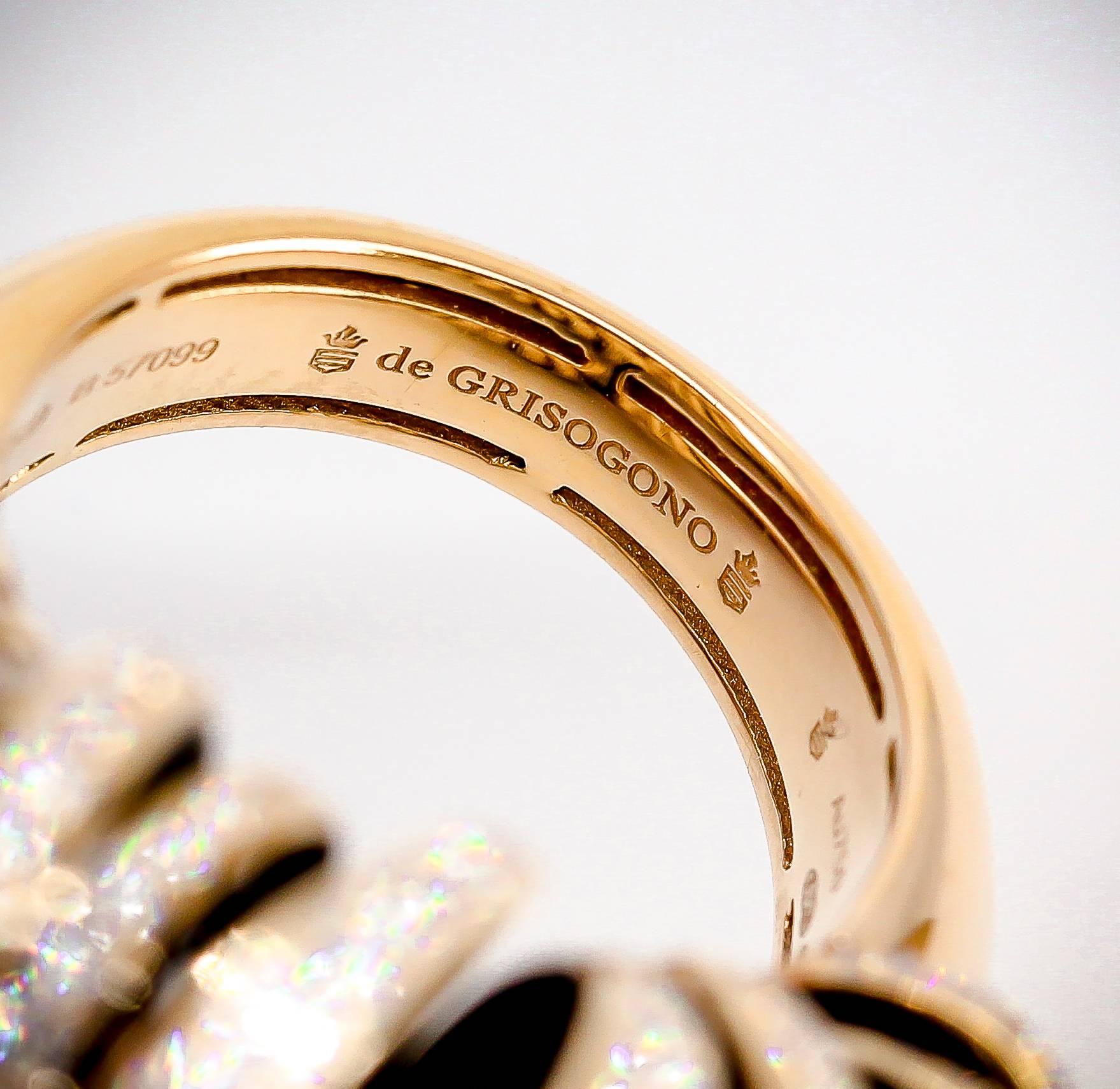 De Grisogono Diamond and Pink Gold Fashion Ring 3