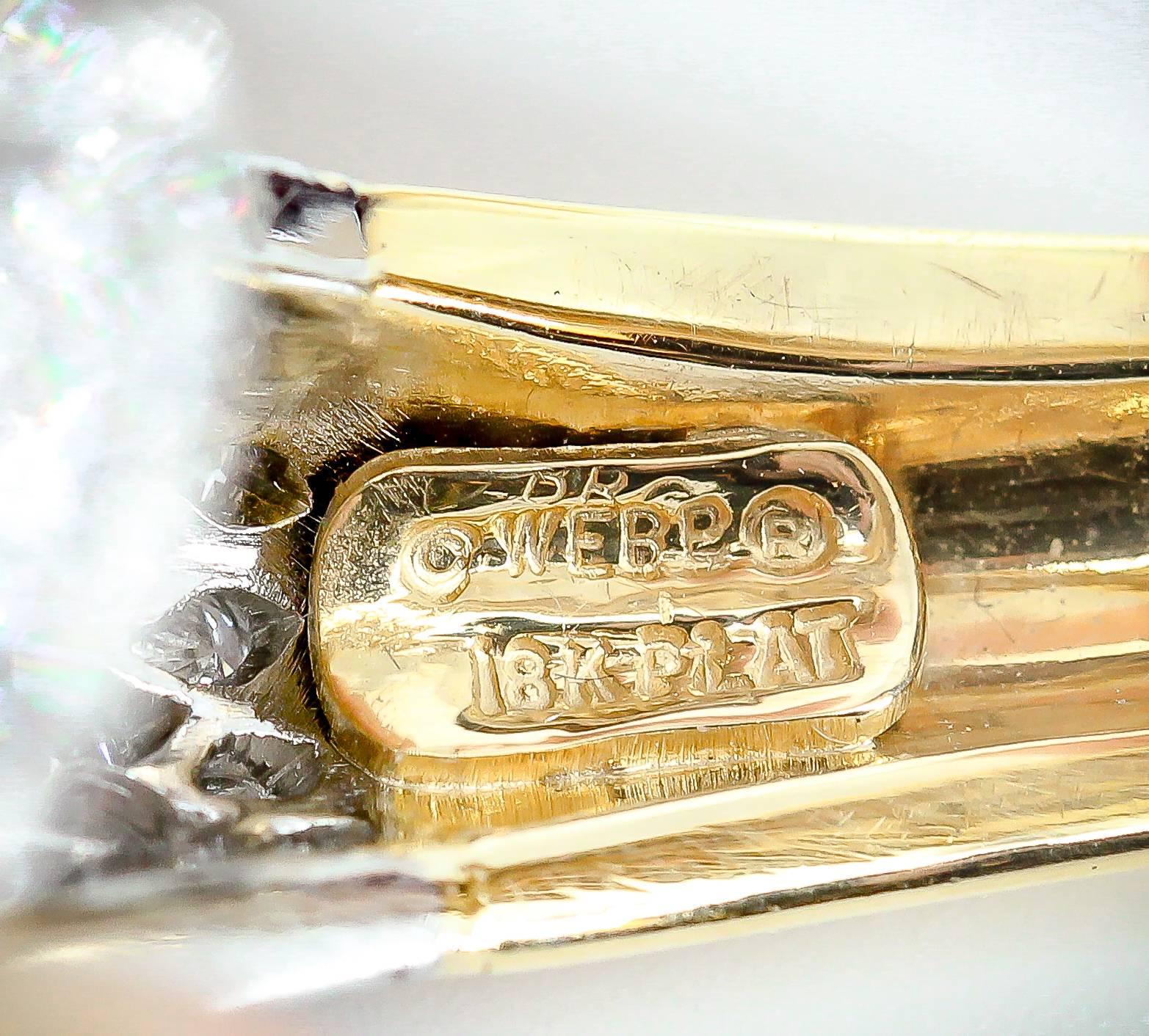 David Webb Sapphire Diamond Platinum Gold Contraire Ring 3