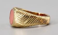 Tiffany & Co. Schlumberger Coral Gold Men's Ring