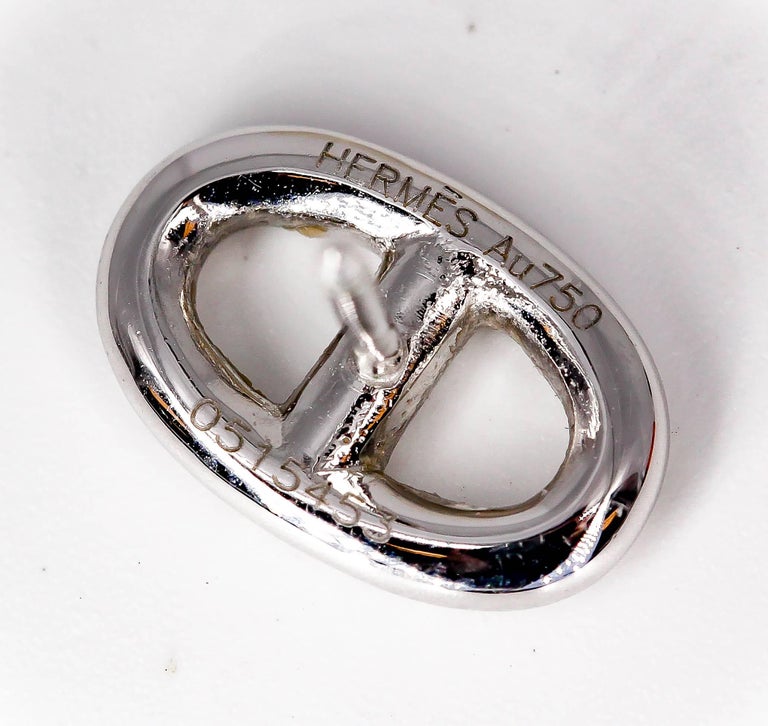 Hermes Chaine D'Ancre Diamond White Gold Earrings at 1stDibs | hermes