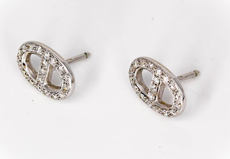 Hermes Chaine D'Ancre Diamond White Gold Earrings at 1stDibs | hermes ...