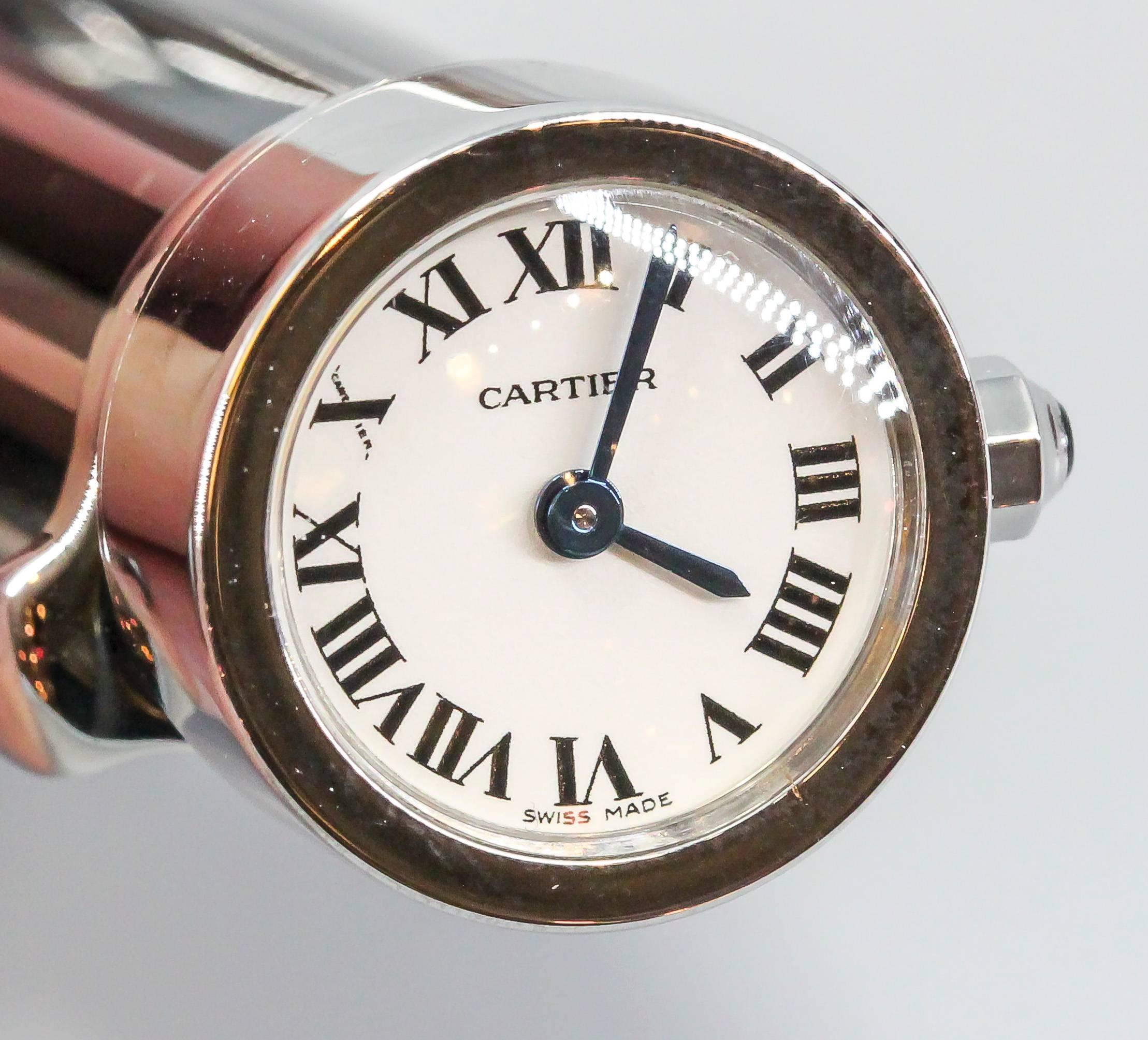 Cartier Limited Edition Fountain Pen Watch In Excellent Condition In New York, NY