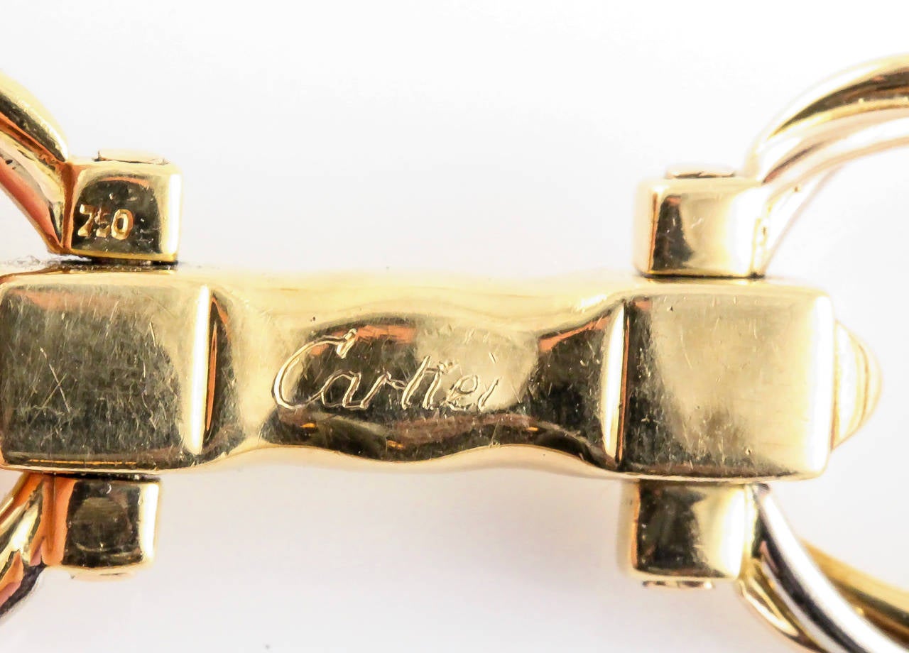 Cartier Trinity Three-Color Gold Folding Cufflinks 1