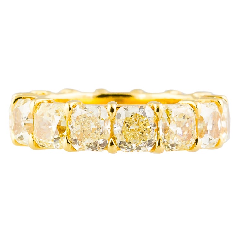 Fancy Yellow Diamond and Gold Band