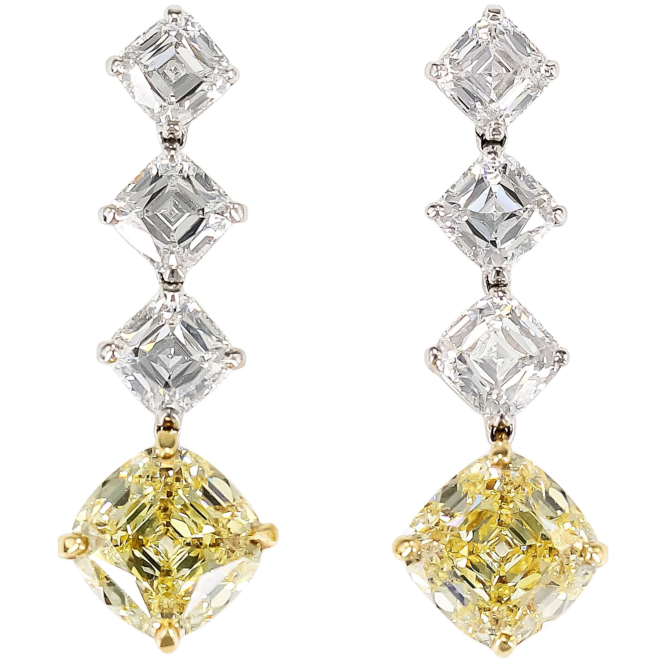 Important Tiffany & Co. Legacy Fancy Yellow Diamond Drop Earrings