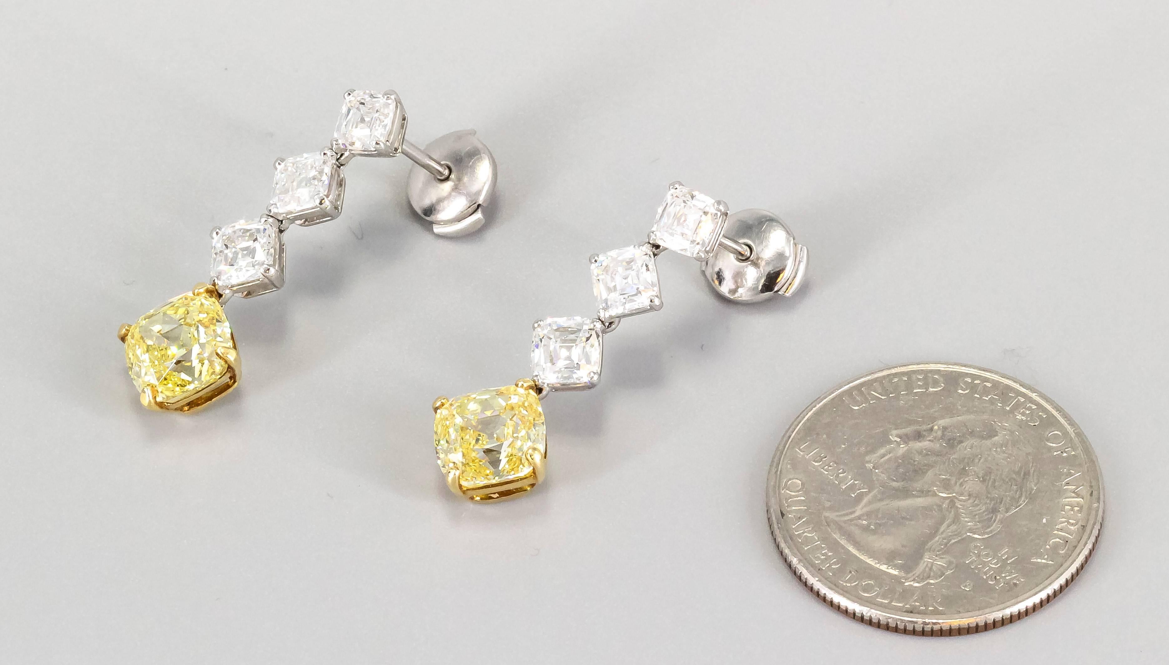 yellow diamond earrings tiffany