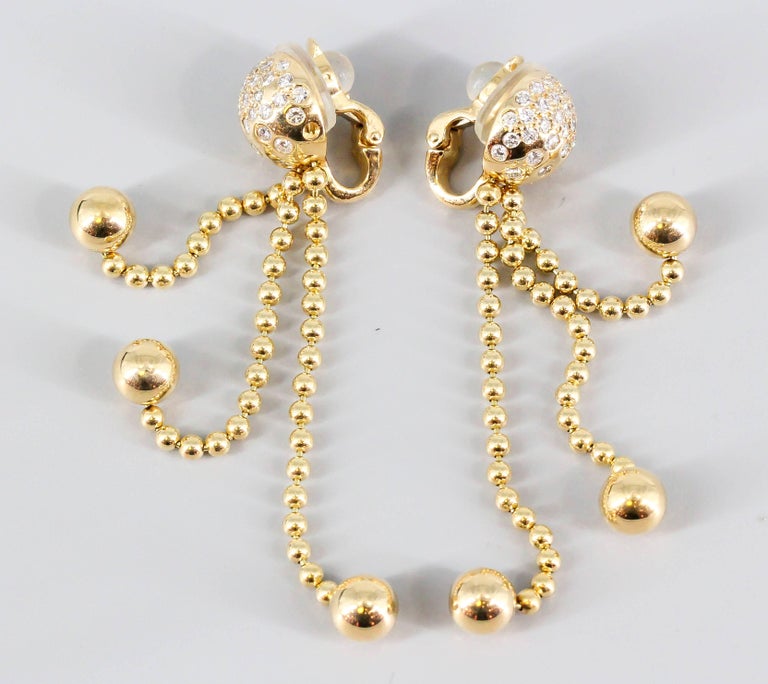 cartier diamond chandelier earrings