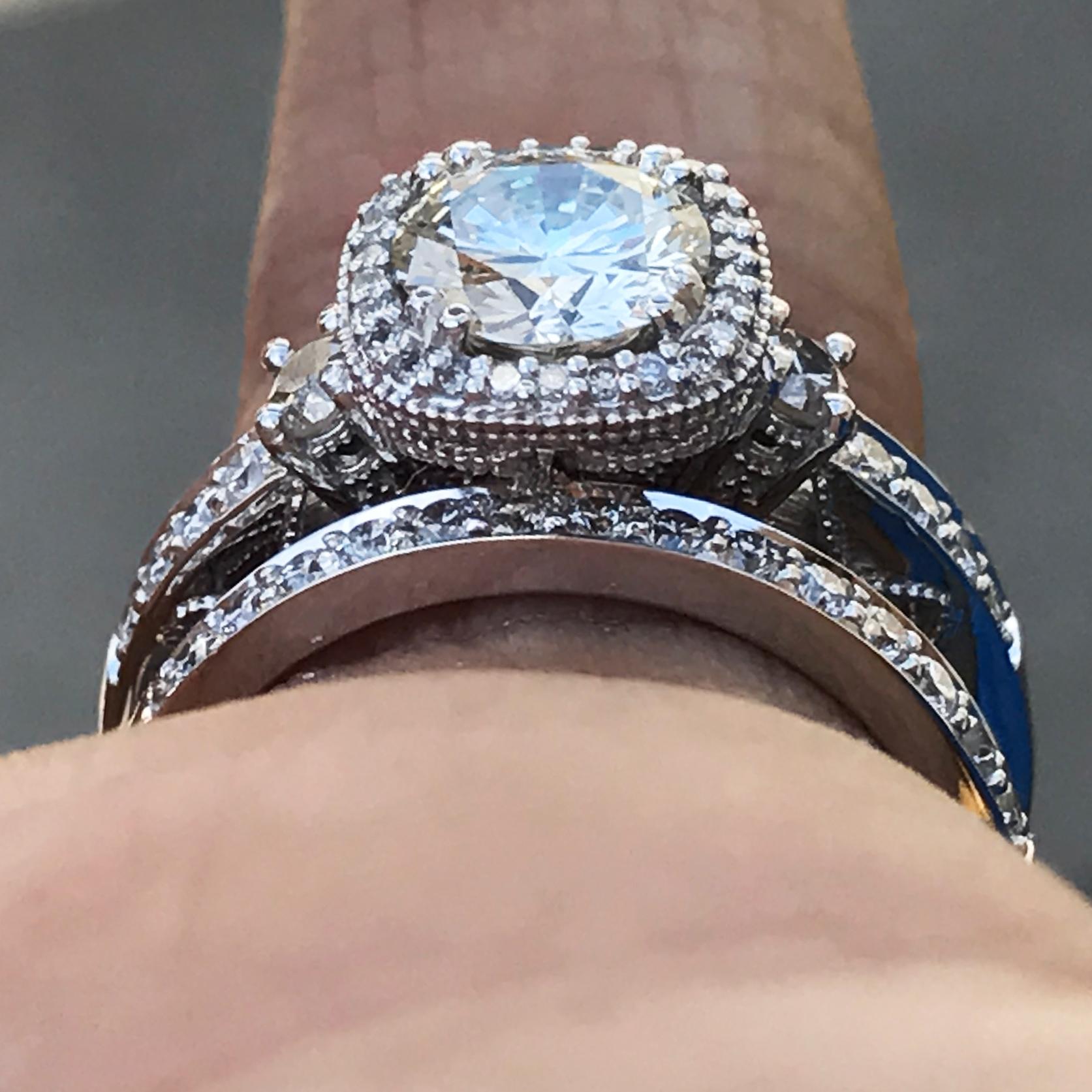 1.5 Carat Approximate, Round Halo Diamond Engagement Custom Ring, Ben Dannie In New Condition For Sale In West Hollywood, CA