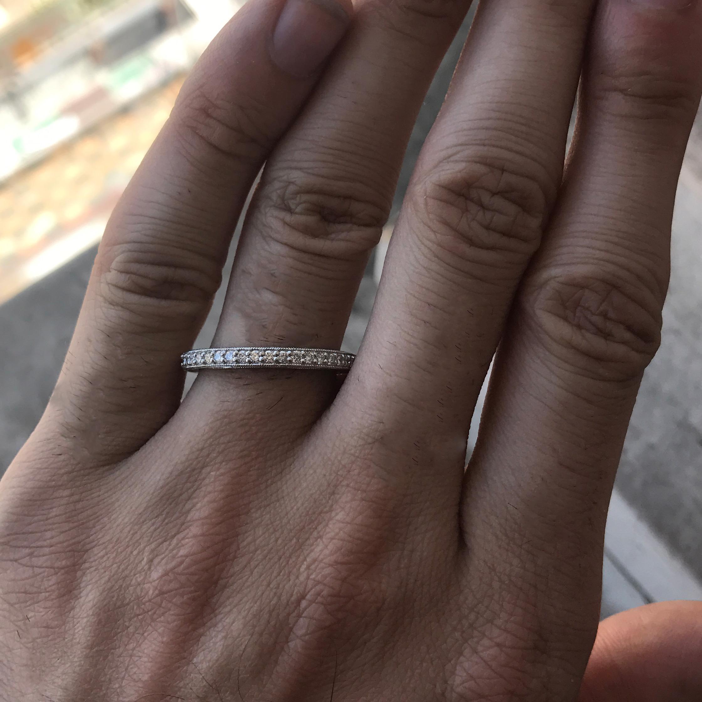 1900010-AS010

Can be sized to any finger size, ring will be made to order and take approximately 1-3 weeks from customers final design approval. If you need a sooner date let us know and we will see if we can accommodate you. Carat weight and color