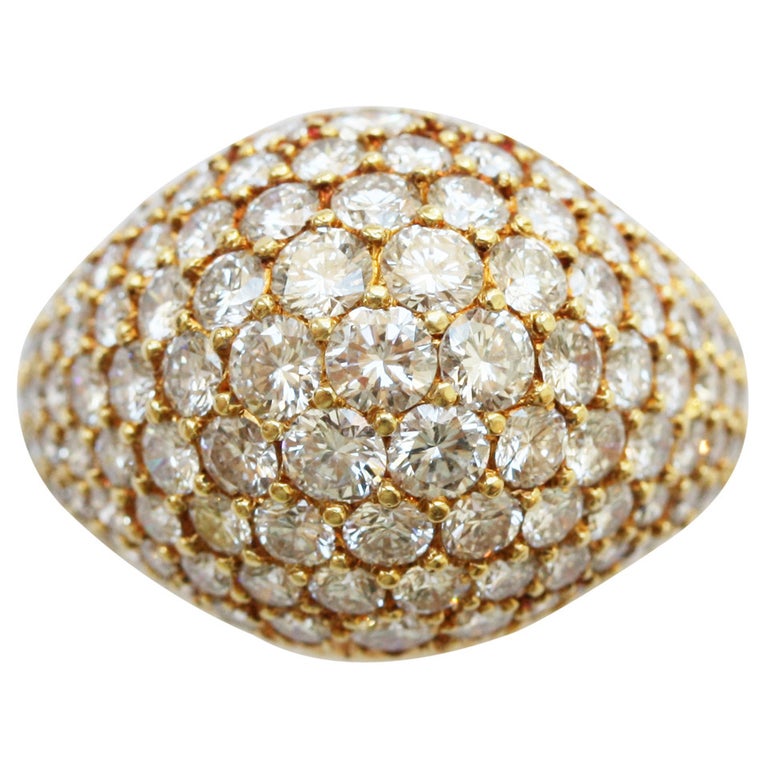 Cartier Diamond Gold Pave Ring at 1stDibs