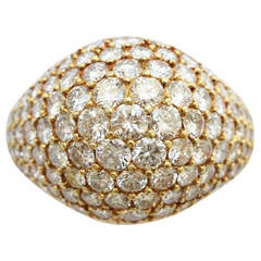 Cartier Diamond Gold Pave Ring 10