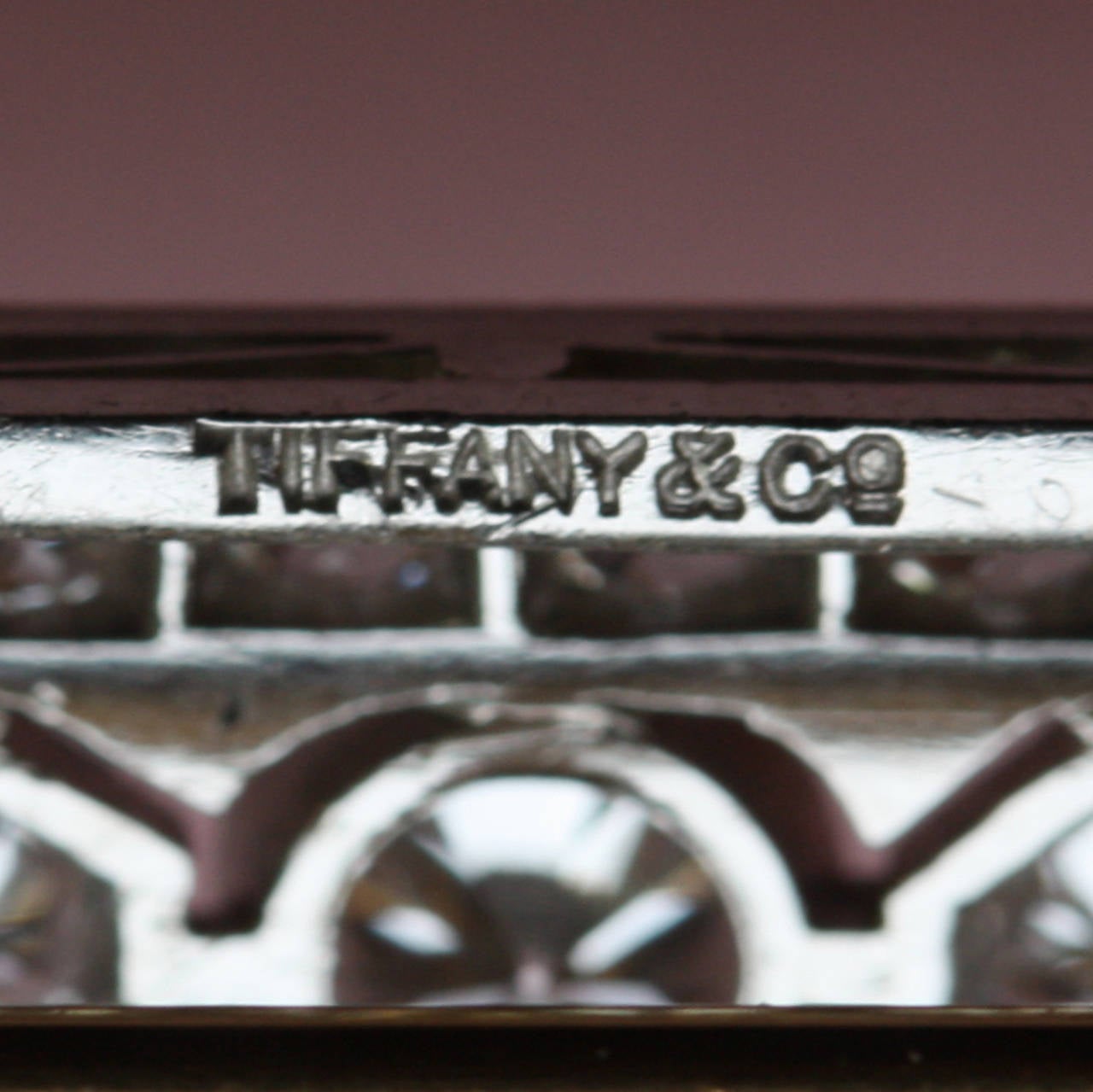 Women's or Men's Tiffany & Co. Diamond Platinum Bar Brooch