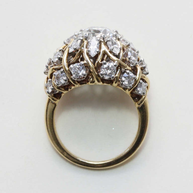 Women's Jean Schlumberger for Tiffany & Co. Diamond and Gold Cocktail Ring