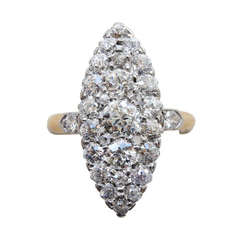 Diamond Marquise Shaped Edwardian Ring