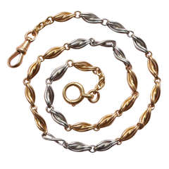 French Gold and Platinum Link chain