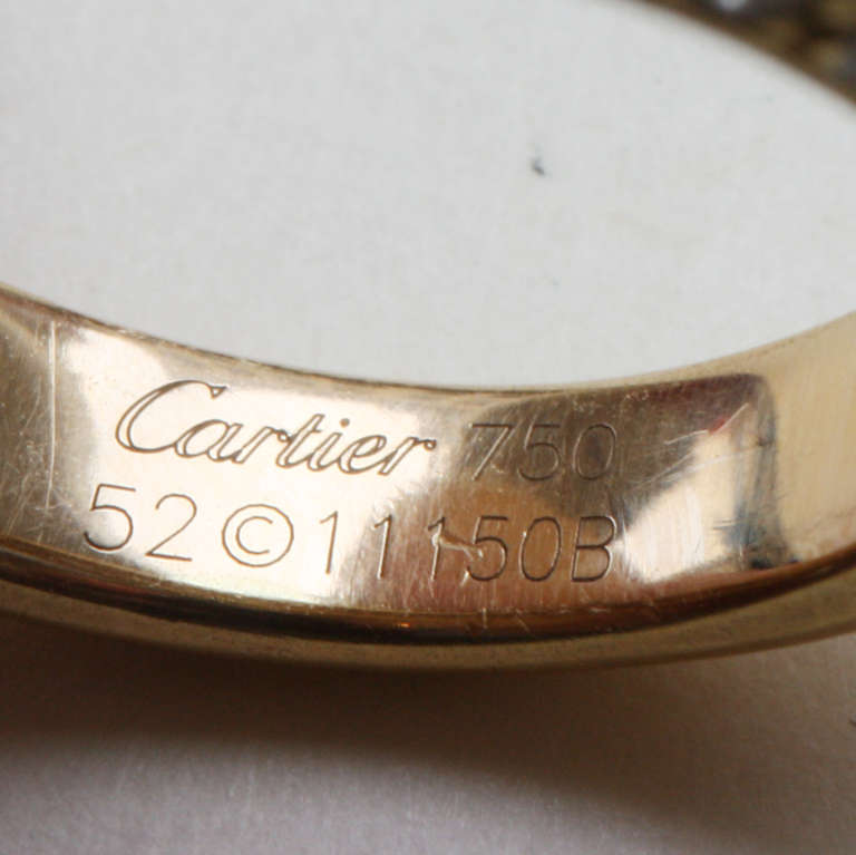 Women's Cartier Diamond and Gold Band Ring