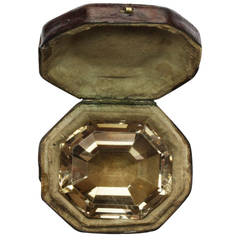 Large Octagonally Cut Cased Citrine