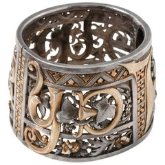 Couquaux Silver Neo Gothic Cuff Bangle