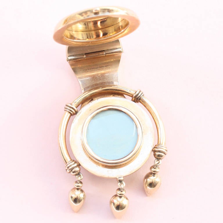 Women's Victorian Hardstone Gold Bulla Locket