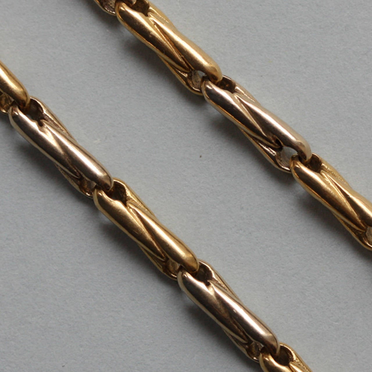Women's or Men's Cartier Two Color Gold Chain Link Necklace