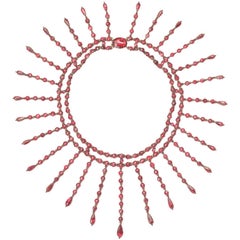 Garnet Fringe Necklace