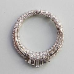 Boucheron Paris Art Deco Diamond Platinum Brooch