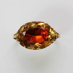 Gold and Citrine Ring