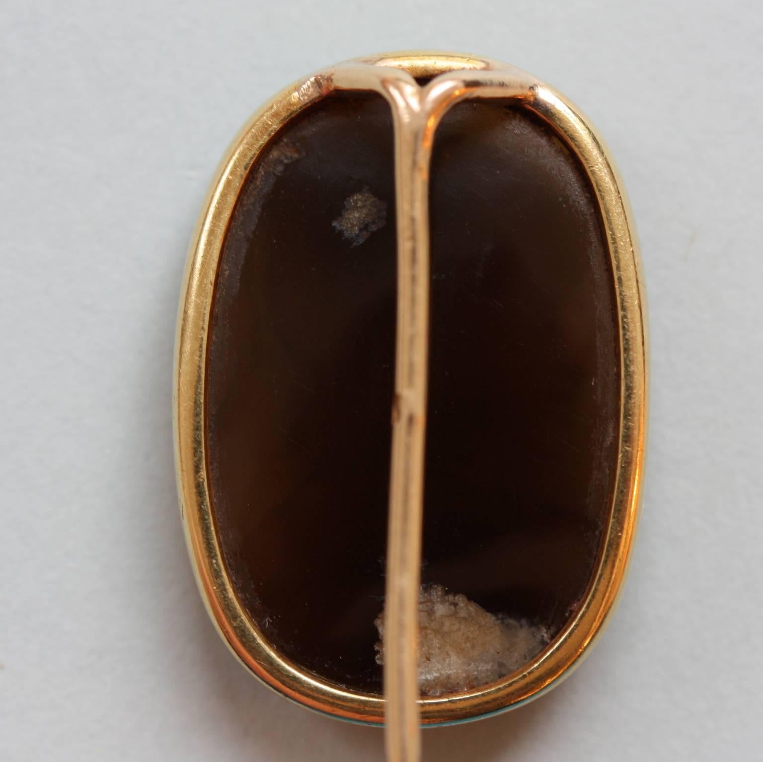 Magnificent Agate gold Cameo of Mars In Excellent Condition In Amsterdam, NL