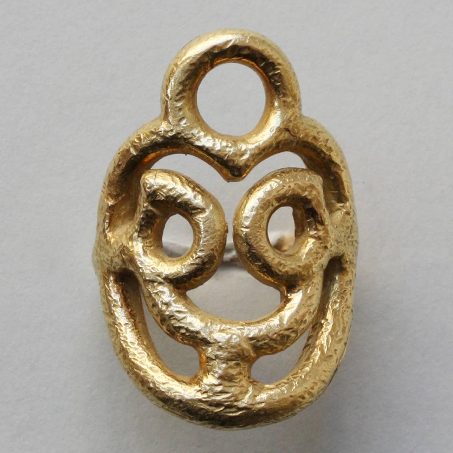 An 18 carat gold ring signed: Boucheron, Paris from their 'Etrusque Collection' circa 1970.