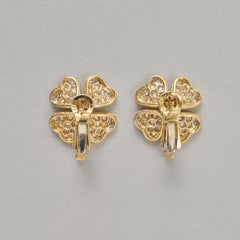 A Pair of 18k Gold Clover Earrings
