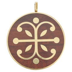 An 18k Gold and Wood Van Cleef & Arpels Pendant