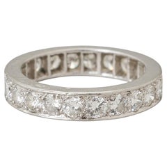 Platinum eternity ring with diamonds
