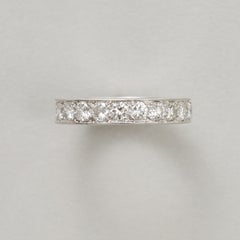 Platinum eternity ring with diamonds