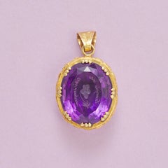 An 18k Gold Amethyst Pendant