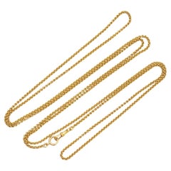 An 18k Gold Antique French Long Chain