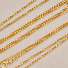 An 18k Gold Antique French Long Chain