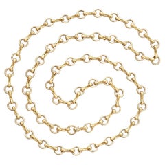An 18k Gold Bi-Color Cartier Chain and Bracelet